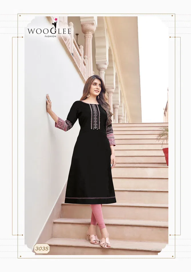 Salonee Vol 7 By Wooglee Rayon Designer Kurtis Wholesalers In Delhi